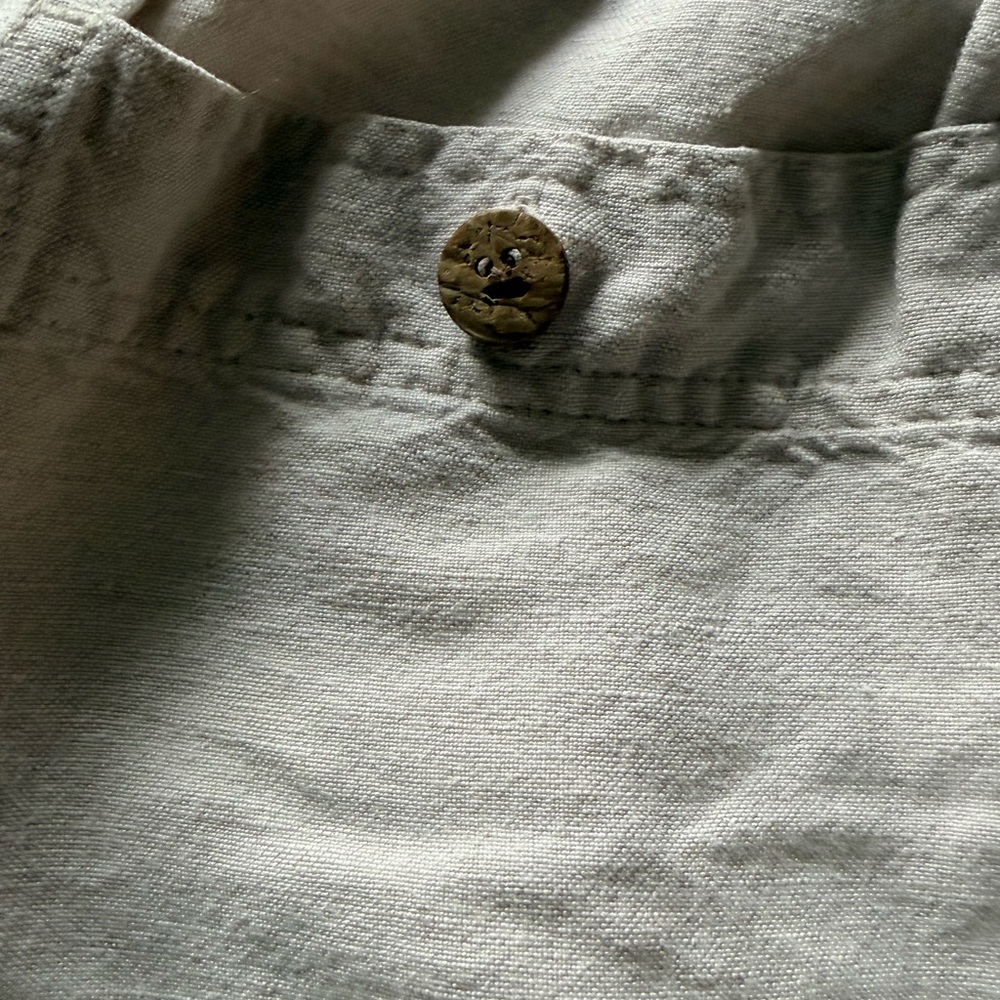 Men's Tan Cubavera Linen Casual Shorts - Picture 6 of 7